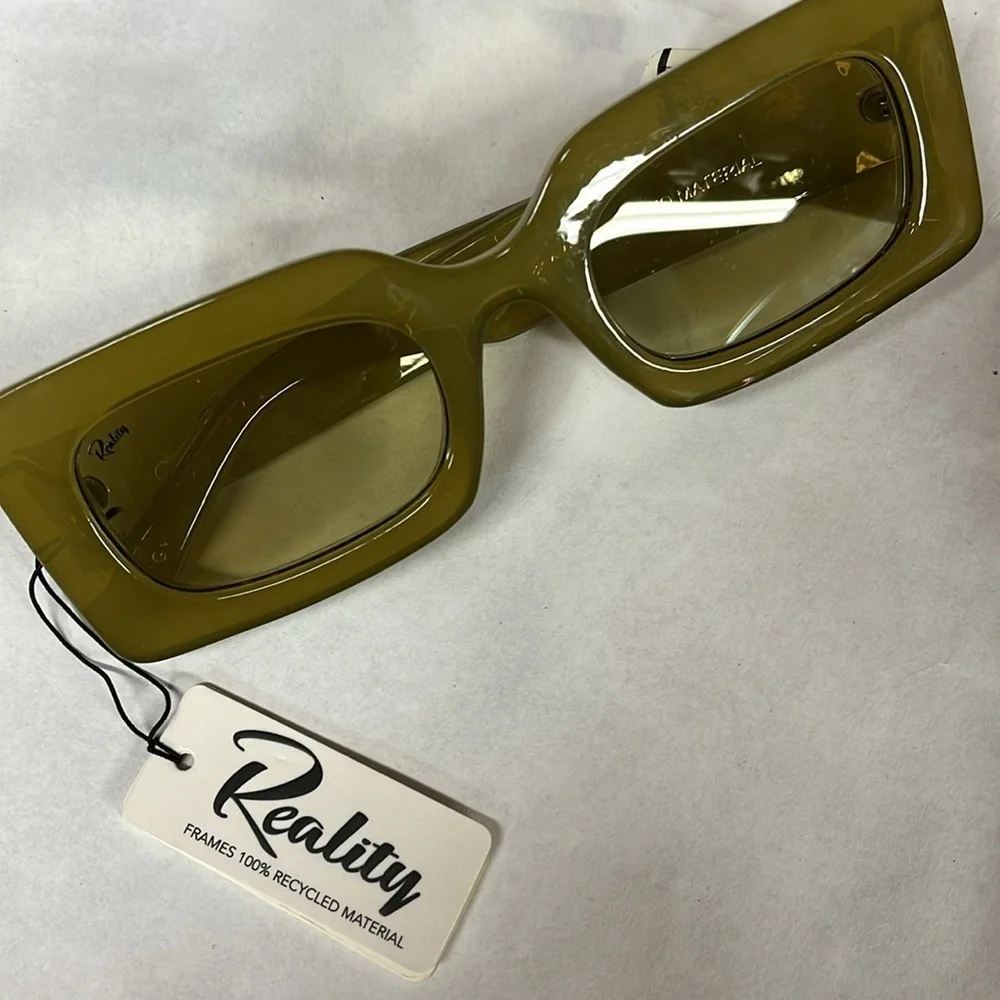 Anthropologie Reality Stylish Green Sunglasses New Green